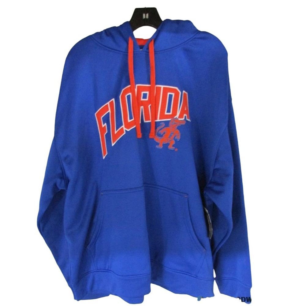 Majestic Section 101 Florida Gators Hoodie Sweatshirt  Vintage Sz 2XL XXL Blue